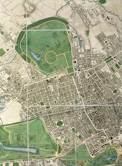 Map of Regent Street, c.1830 by English School